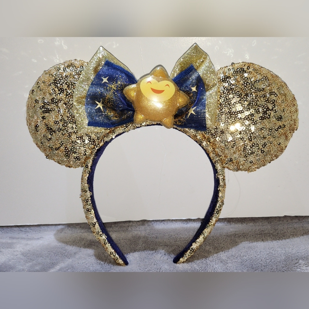Disney Parks Wish Star Sequins Bow Headband Ears